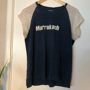 MADEWELL linen Marrakech ringer muscle tee